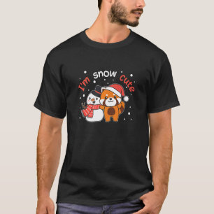 Roter Panda Ich bin Schnee Cute Schneemann Schnee T-Shirt