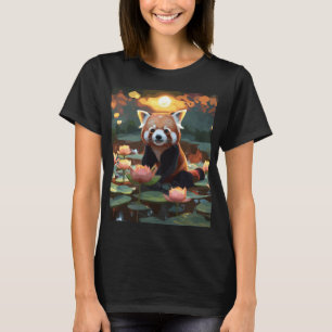 Roter Panda im Lotusteich T-Shirt