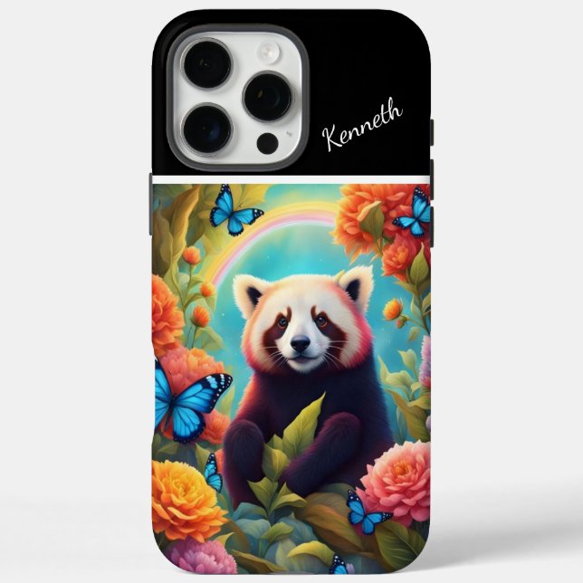 Roter Panda in Bloom iPhone 16 Pro Max Hülle (Rückseite)