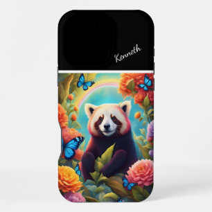 Roter Panda in Blütenpracht iPhone 16 Pro Max Hülle
