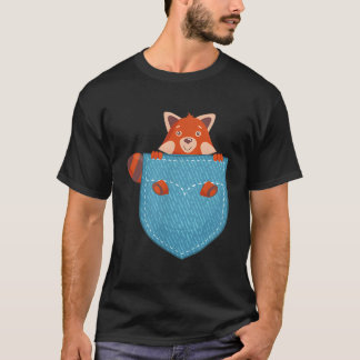 Roter Panda in der Tasche Rote Pandas Tier T-Shirt