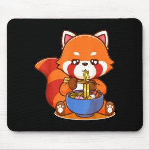 Roter Panda isst Ramen japanische Suppe Zoo Tier Z Mousepad