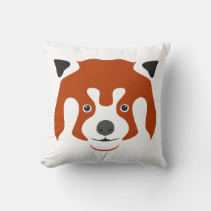 ROTER PANDA-KOPF KISSEN