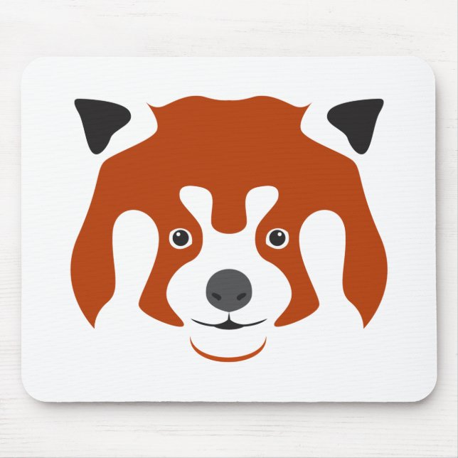 ROTER PANDA-KOPF MOUSEPAD (Vorne)