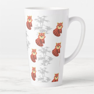 Roter Panda Latte Tasse