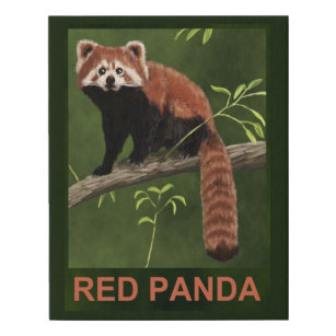 Roter Panda Leinwandartiger Druck