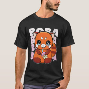 Roter Panda mit Boba T-Shirt