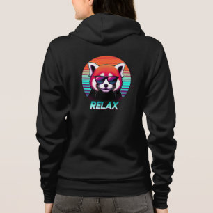 Roter Panda mit Sonnenbrille mit dem Wort Relax Hoodie