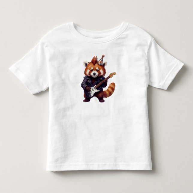 Roter Panda Rocker T-Shirt (Vorderseite)