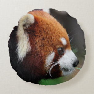 Roter Panda Rundes Kissen