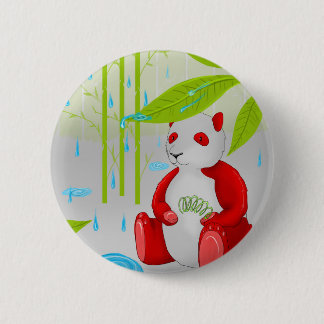 Roter Panda schleichend Button