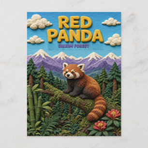 Roter Panda Sikkim Wald Modern KlayKoo Postkarte