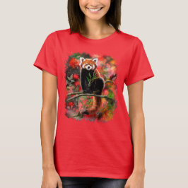 Roter Panda sitzt auf einem Ast T-Shirt