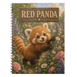 Roter Panda Süßes Baby-Geschichtenbuch-Nursery-Tie Notizblock