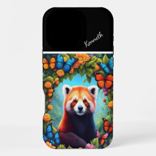 Roter Panda unter den Blume iPhone 16 Pro Max Hülle