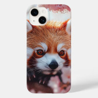Roter Panda unter den Kirschblüten