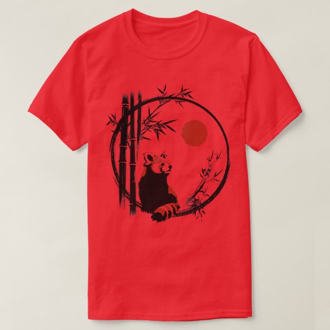 Roter Panda unter der Sonne T-Shirt (Design vorne)