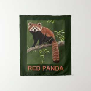 Roter Panda Wandteppich