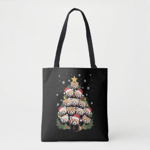 Roter Panda Weihnachtsbaum Lustiges Tier Tasche