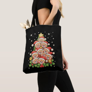 Roter Panda-Weihnachtsbaum-Tier-Weihnachtslicht-Fe Tasche