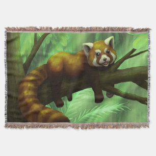 Roter Panda Wurfdecke Decke
