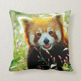 Roter Panda-Wurfs-Kissen Kissen