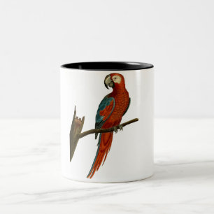 Roter Papagei zeichnen Zweifarbige Tasse