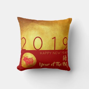 Roter Paperschnitt 2019 Square Kissen
