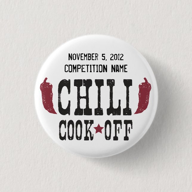 Roter Paprikaschoten-Chili-Koch weg vom Wettbewerb Button (Vorderseite)