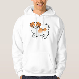 Roter Parti-Farben Tibetan Spaniel Süßer Cartoon-H Hoodie