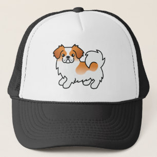 Roter Parti-Farben Tibetan Spaniel Süßer Cartoon-H Truckerkappe