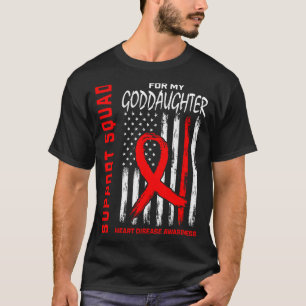 Roter Patenkind-Herzkrankheits-Bewusstseinsflagge- T-Shirt