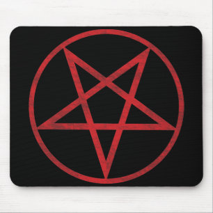 Roter Pentagram Mousepad