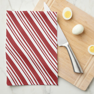 Roter Peppermint Streifen Geschirrtuch