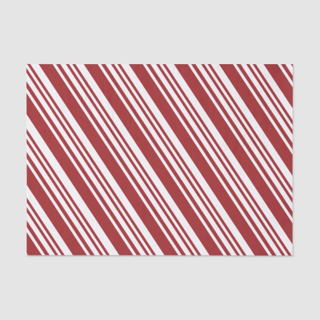 Roter Peppermint Streifen Seidenpapier (Vorderseite)