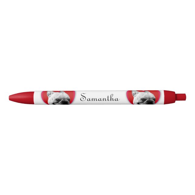 Roter personalisierter Stift der französischen (Vorderseite)