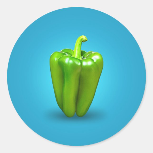 Roter Pfeffer Klassischer Rundkleber Runder Aufkleber (Vorderseite)