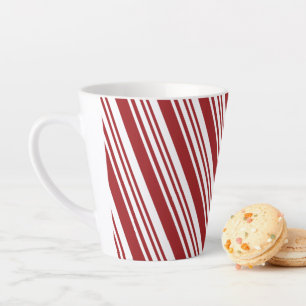 Roter Pfefferminzstreifen Milchtasse