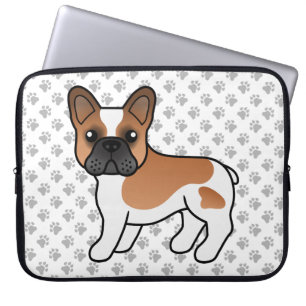 Roter Pied French Bulldogge Süßer Cartoon-Hund Laptopschutzhülle