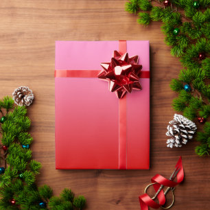 Roter Pinker Farbverlauf Ombré #2 Geschenkpapier