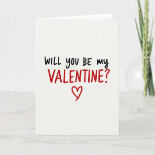Roter Pinsel Schrift Valentinskarte Karte