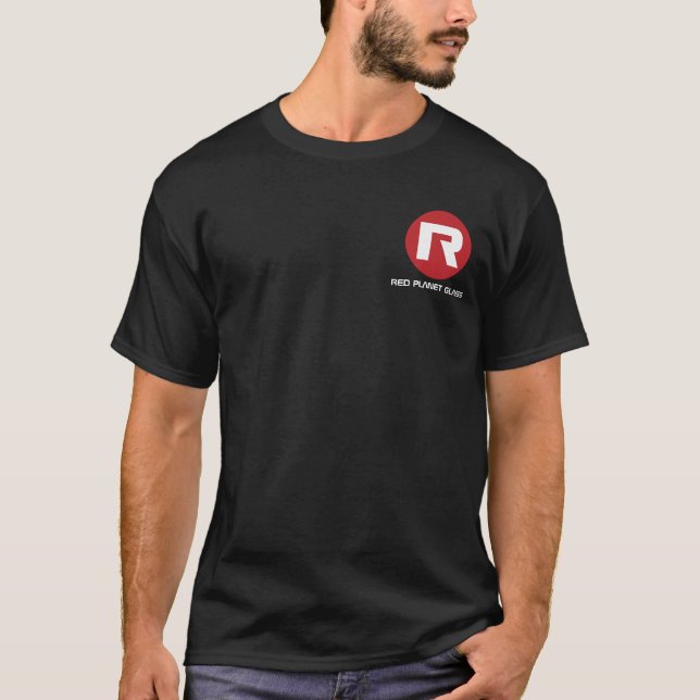 Roter Planeten-Glas-T - Shirt (Vorderseite)