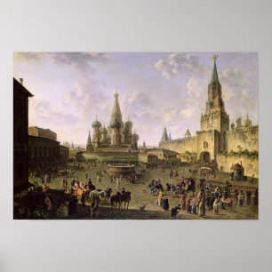 Roter Platz, Moskau, 1801 Poster