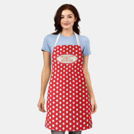 Roter Polka Dots Weihnachtssternkuchen Brauch nach Schürze