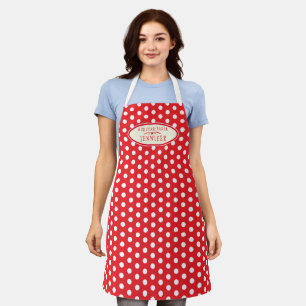 Roter Polka Dots Weihnachtssternkuchen Brauch nach Schürze