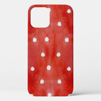 Roter Polka Punkt, Wasserfarben nahtloses Muster. Case-Mate iPhone Hülle