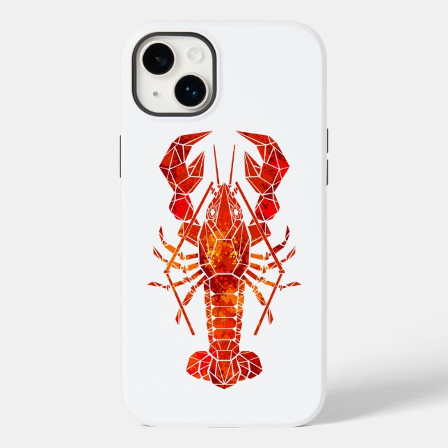 Roter polygonal Hummer Case-Mate iPhone 14 Plus Hülle (Rückseite)
