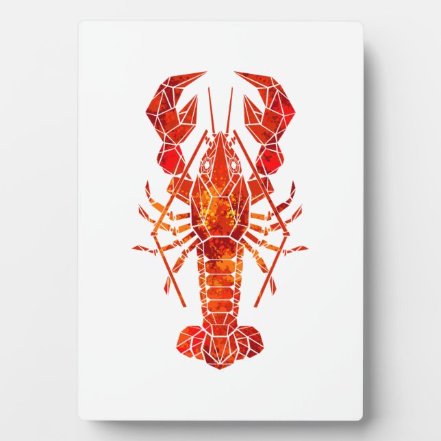 Roter polygonal Hummer Fotoplatte (Vorderseite)