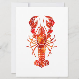 Roter polygonal Hummer Karte