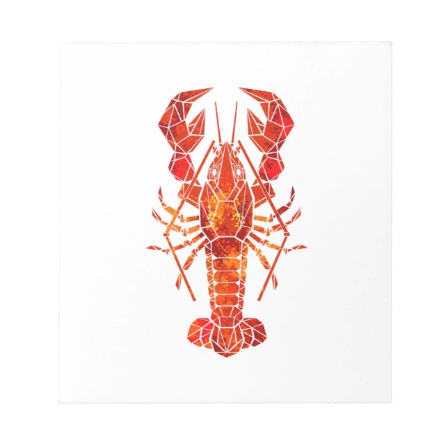 Roter polygonal Hummer Notizblock (Vorderseite)